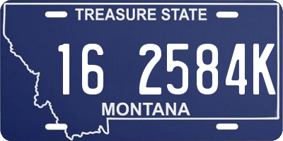 MT license plate 162584K