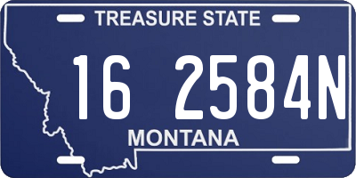 MT license plate 162584N