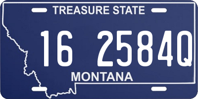 MT license plate 162584Q