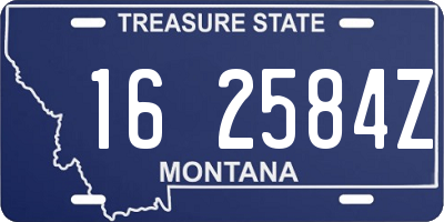 MT license plate 162584Z