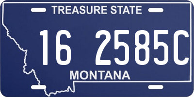 MT license plate 162585C