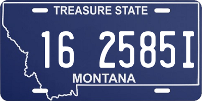 MT license plate 162585I