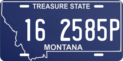 MT license plate 162585P