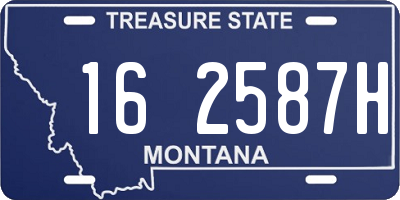 MT license plate 162587H