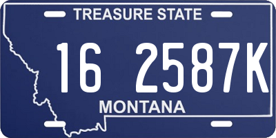 MT license plate 162587K