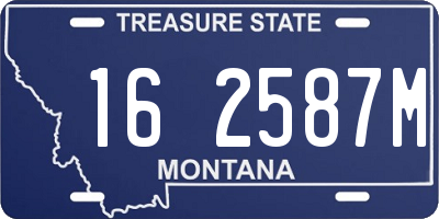 MT license plate 162587M