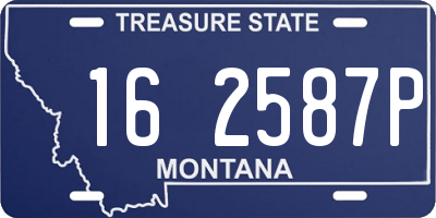 MT license plate 162587P