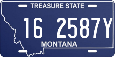 MT license plate 162587Y