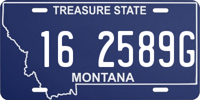 MT license plate 162589G