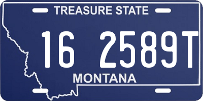 MT license plate 162589T
