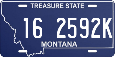 MT license plate 162592K