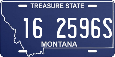 MT license plate 162596S