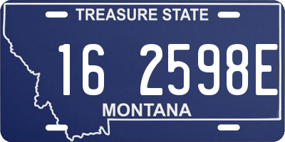 MT license plate 162598E