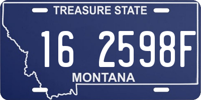 MT license plate 162598F