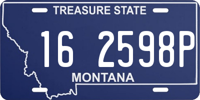 MT license plate 162598P