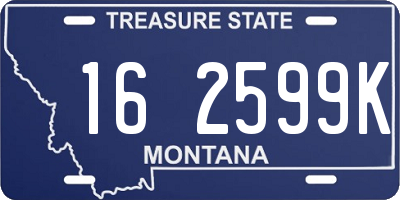 MT license plate 162599K