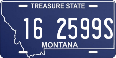 MT license plate 162599S