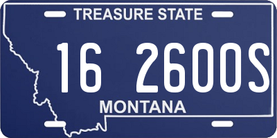MT license plate 162600S