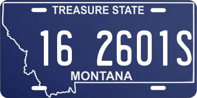MT license plate 162601S