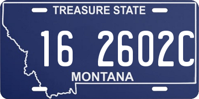 MT license plate 162602C
