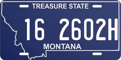 MT license plate 162602H