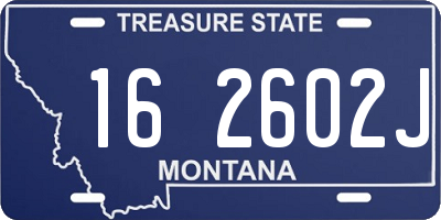MT license plate 162602J