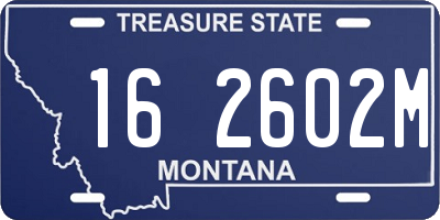 MT license plate 162602M