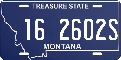 MT license plate 162602S