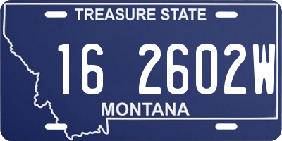 MT license plate 162602W