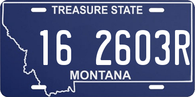 MT license plate 162603R
