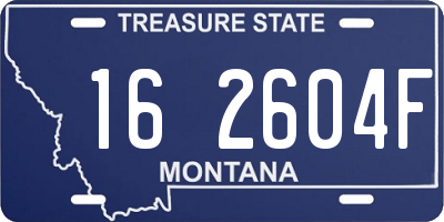 MT license plate 162604F