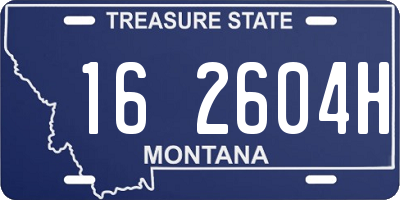 MT license plate 162604H