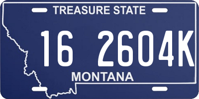 MT license plate 162604K