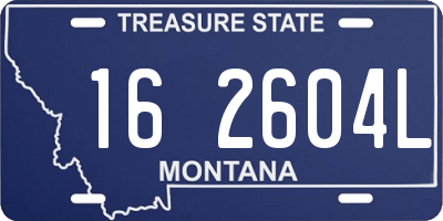 MT license plate 162604L