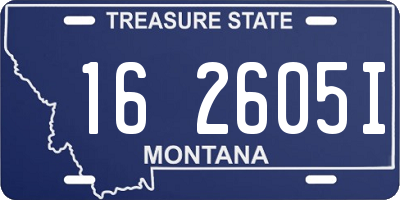 MT license plate 162605I
