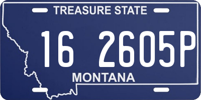 MT license plate 162605P