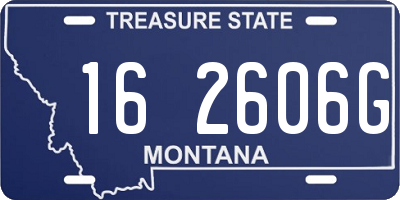 MT license plate 162606G