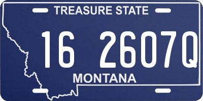 MT license plate 162607Q