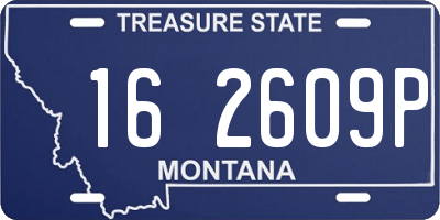 MT license plate 162609P