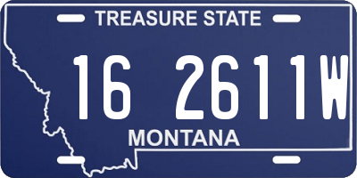 MT license plate 162611W