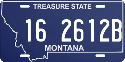 MT license plate 162612B
