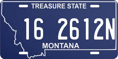 MT license plate 162612N