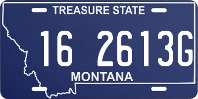 MT license plate 162613G
