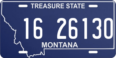 MT license plate 162613O