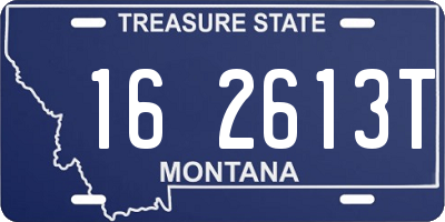 MT license plate 162613T
