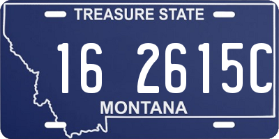 MT license plate 162615C