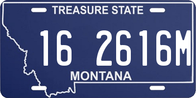MT license plate 162616M