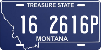 MT license plate 162616P