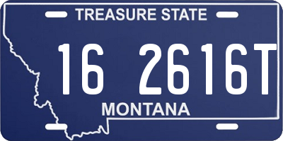 MT license plate 162616T