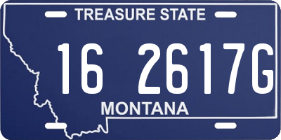 MT license plate 162617G